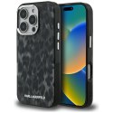 Etui Karl Lagerfeld IML Leopard Pattern MagSafe do iPhone 16 Pro czarny