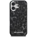 Etui Karl Lagerfeld IML Leopard Pattern MagSafe do iPhone 16 czarny