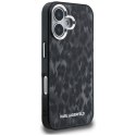 Etui Karl Lagerfeld IML Leopard Pattern MagSafe do iPhone 16 czarny