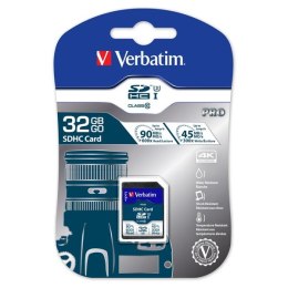 Verbatim Karta pamięci Secure Digital Card Pro U3, 32GB, SDHC, 47021, UHS-I U3 (Class 10), V30