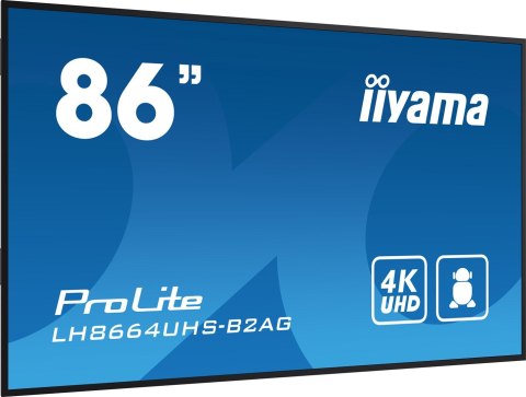 Monitor Iiyama 86-calowy model LH8664UHS-B2AG z HDMI i USB