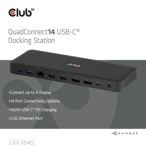 Stacja dokująca NB ACC 14IN1/USB-C 150W CSV-2540 CLUB3D