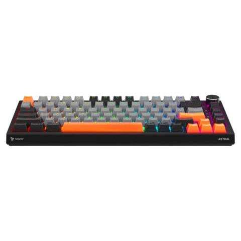 SAVIO KLAWIATURA MAGNETYCZNA ASTRAL BLACK OUTEMU WHITE JADE RGB 3 KOLORY KEYCAPÓW