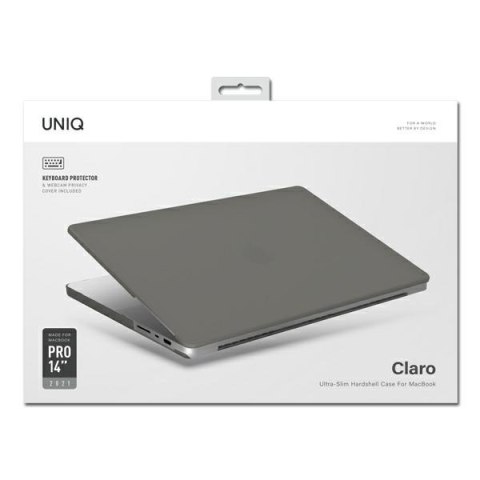 UNIQ etui Claro MacBook Pro 14" (2021) przezroczysty szary/smoke matt grey