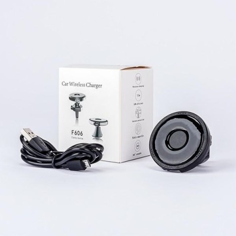 Uchwyt z Ładowarka indukcyjnym 10W NANO GLUE F606 montowany na kratkę wentylacyjną