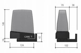 Lampa ostrzegawcza CAME KRX1FXSW BIAŁA 24/230V (806LA-0020)