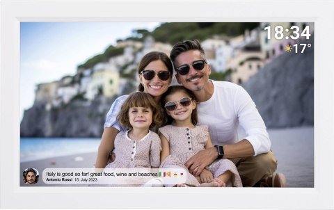 Denver PFF-1503 cyfrowa ramka na zdjęcia Biały 39,6 cm (15.6") Ekran dotykowy Wi-Fi