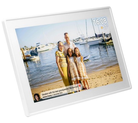 Denver PFF-1515W cyfrowa ramka na zdjęcia Biały 39,6 cm (15.6") Ekran dotykowy Wi-Fi