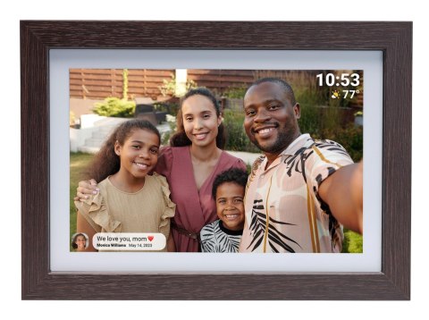 Denver PFF-1042DWMK2 cyfrowa ramka na zdjęcia Drewno 25,6 cm (10.1") Ekran dotykowy Wi-Fi