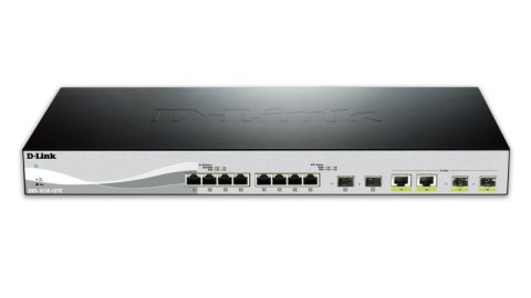 D-Link DXS-1210-12TC/E łącza sieciowe Zarządzany L2 10G Ethernet (100/1000/10000) 1U Czarny, Srebrny