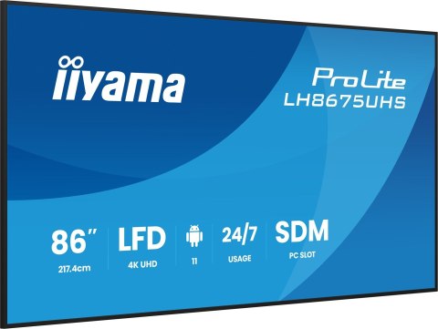 Ekran IIYAMA 217cm (85.6") LH8675UHS-B2AG 16:9 2xHDMI+3xDP+2xUSB