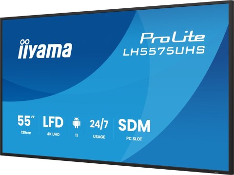 Monitor IIYAMA 139.0cm (55") LH5575UHS-B2AG 16:9 2xHDMI+3xDP+2xUSB (Speditionsversand)