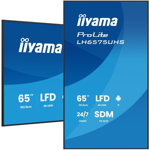 Monitor IIYAMA 164.0cm(65") LH6575UHS-B2AG 16:9 2xHDMI+2xUSB+3xDP