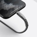 UNIQ Kabel MFI Flex USB-C-Lightning 18W nylonowy szary/charcoal grey
