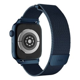 UNIQ pasek Dante Apple Watch Series 4/5/6/7/SE 42/44/45mm. Stainless Steel niebieski/cobalt blue