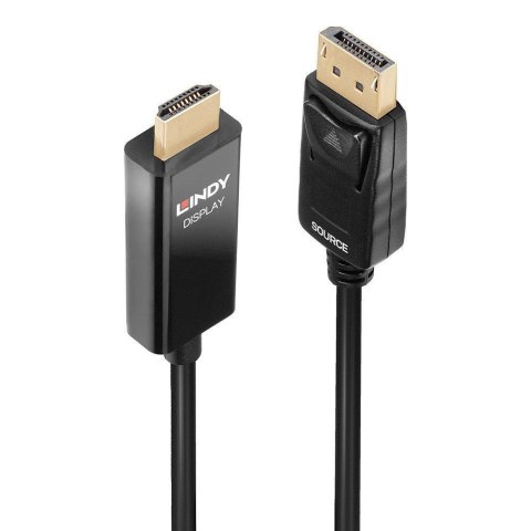 Adapter kablowy Lindy 40927 DisplayPort HDMI 3m Typu A czarny
