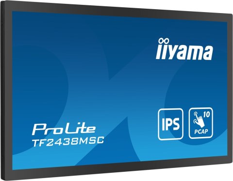 Iiyama 23,8-calowy, 10-punktowy monitor dotykowy PCAP Open Frame z technologią panelu IPS, szklaną konstrukcją od krawędzi do kr