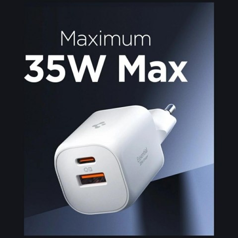 Ładowarka sieciowa Spigen Essential EE352EU 35W USB-C/USB-A biały