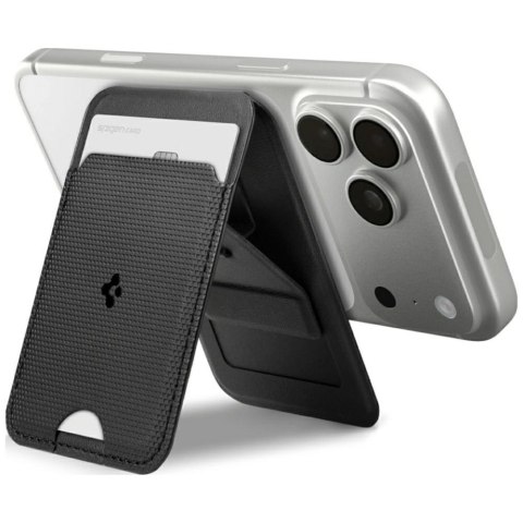 Magnetyczny portfel Spigen S314-1 Slim Fold Tripod MagSafe czarny
