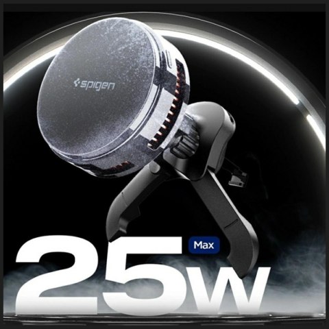 Uchwyt samochodowy do kratki wentylacyjnej Spigen Essential indukcyjny Qi2.2 25W MagSafe czarny