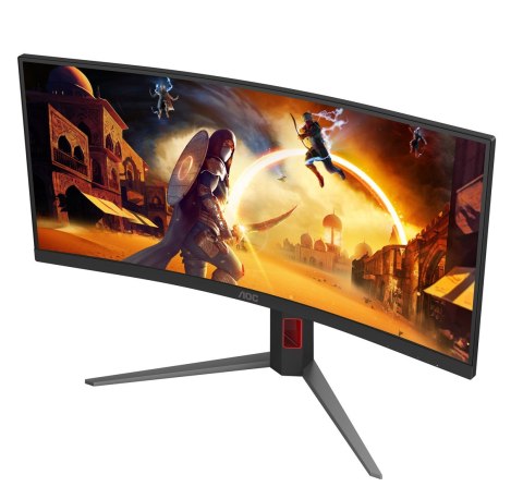 Monitor AOC CU34G4Z 34-calowy, Szybkie VA, WQHD 21:9, 240 Hz, 1 ms, 3440 x 1440 pikseli, 450 cd/m2, ilość portów HDMI: 2, kolor 