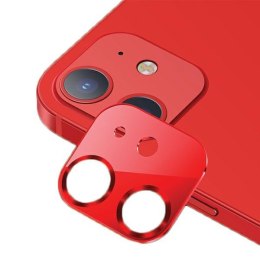 USAMS Camera Lens Glass iPhone 12 metal czerwony/red BH703JTT03 (US-BH703)