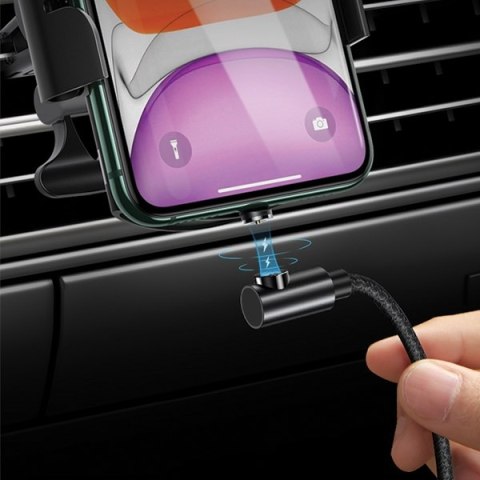 USAMS Kabel kątowy magnetyczny U54 1m microUSB czarny/black SJ446USB01 (US-SJ446)