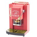Ekspres do kawy Faber Pro Deluxe Cherry Red & Brass ESE Pad