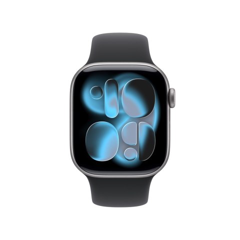 Apple Watch Series 11 GPS + Cellular 42mm Aluminiowa koperta w kolorze gwiezdnej szarości z czarnym paskiem sportowym - M/L