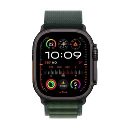 Apple Watch Ultra 2 GPS + Cellular 49mm tytanowa koperta z ciemnozielonym paskiem alpejskim - duża