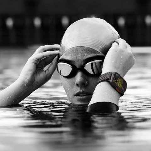 Apple Watch Ultra 2 GPS + Cellular 49mm tytanowa koperta z ciemnozielonym paskiem alpejskim - duża