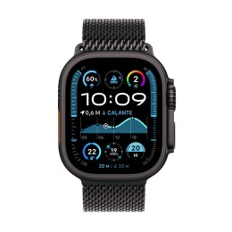 Apple Watch Ultra 2 GPS + Cellular 49mm tytanowa koperta z czarnym tytanowym paskiem Milanese - M
