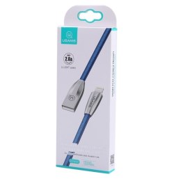 USAMS Kabel pleciony U-Light Lightning niebieski/blue 1,2m IPZSUSB03 (US-SJ182)