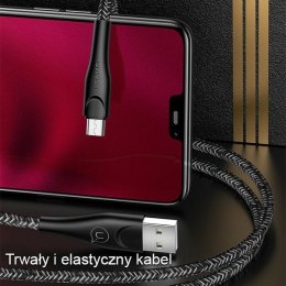 USAMS Kabel pleciony U41 MicroUSB/USB Fast Charge 3m czerwony/red SJ399USB02 (US-SJ399)