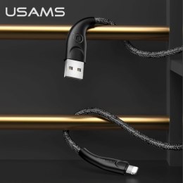 USAMS Kabel pleciony U41 lightning 2m 2A czarny/black SJ394USB01 (US-SJ394)