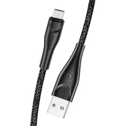 USAMS Kabel pleciony U41 microUSB 3m 2A czarny/black SJ399USB01 (US-SJ399)