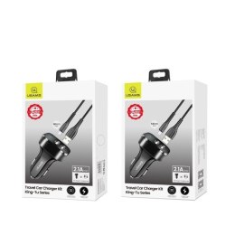 USAMS Ładowarka sam. 2xUSB C13 2,1A microUSB czarny/black NTU35MC13TZ