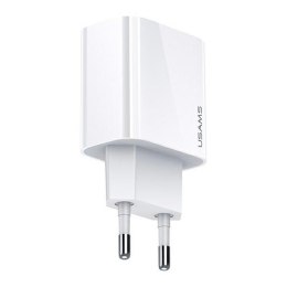 USAMS Ładowarka siec. 1xUSB-C T34 20W 5V-3A (only head) PD3.0 Fast Charging biały/white CC118TC01 (US-CC118)