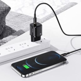 USAMS Ładowarka siec. 1xUSB-C T36 mini 20W (only head) PD3.0 Fast Charging czarny/black CC124TC01 (US-CC124)