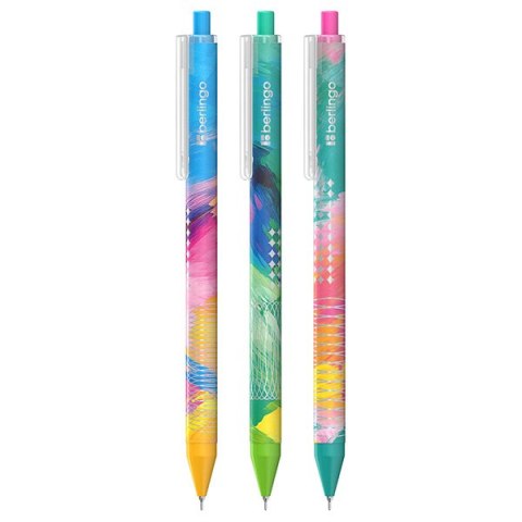 Berlingo, długopis automatyczny kulkowe, niebieskie, 30szt, 0.7mm, Collision XS