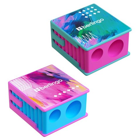 Berlingo, temperówka dwu-otworowa Collision XS, color, 18szt