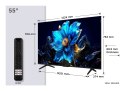 Telewizor TCL 55P79K QLED 55" 4K Ultra HD Google TV Dolby Atmos DVB-T2 Metaliczny (WYPRZEDAŻ)