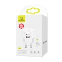 USAMS Ładowarka siec. 2xUSB T20 2,1A round (only head) biały/white Fast Charging CC80TC01 (US-CC080)