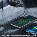 USAMS Ładowarka siec. T41 USB-C+USB GaN 47W PD+QC (only head) Fast Charging czarny/black CC137TC01 (US-CC137)