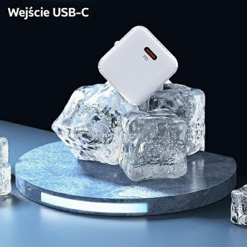 USAMS Ładowarka siec. USB-C T45 30W PD3.0 +QC3.0 Fast Charging +kabel U63 USB-C/Lightning czarny/black UXTZH01 (USAMS-UX)