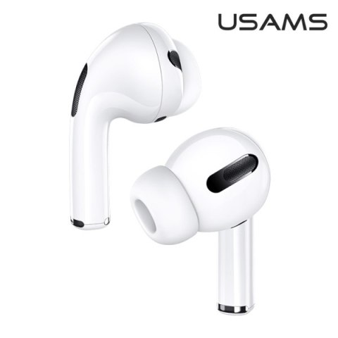 USAMS Słuchawki Bluetooth 5.0 TWS Emall Series bezprzewodowe biały/white BHUYM01 (US-YM001)