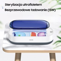 USAMS Sterylizator UV-C Ładowarka indukcyjna 15W biały/white ZB151XDH01 (US-ZB151)