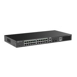 Ruijie Networks RG-ES228GS-P łącza sieciowe Zarządzany Gigabit Ethernet (10/100/1000) Obsługa PoE Czarny