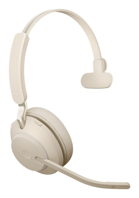 Słuchawki nauszne bezprzewodowe Jabra Evolve2 65 UC Mono Link380a, beige