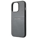 Guess GUHCP13LPSASBGR iPhone 13 Pro / 13 6,1" szary/grey Saffiano Strap